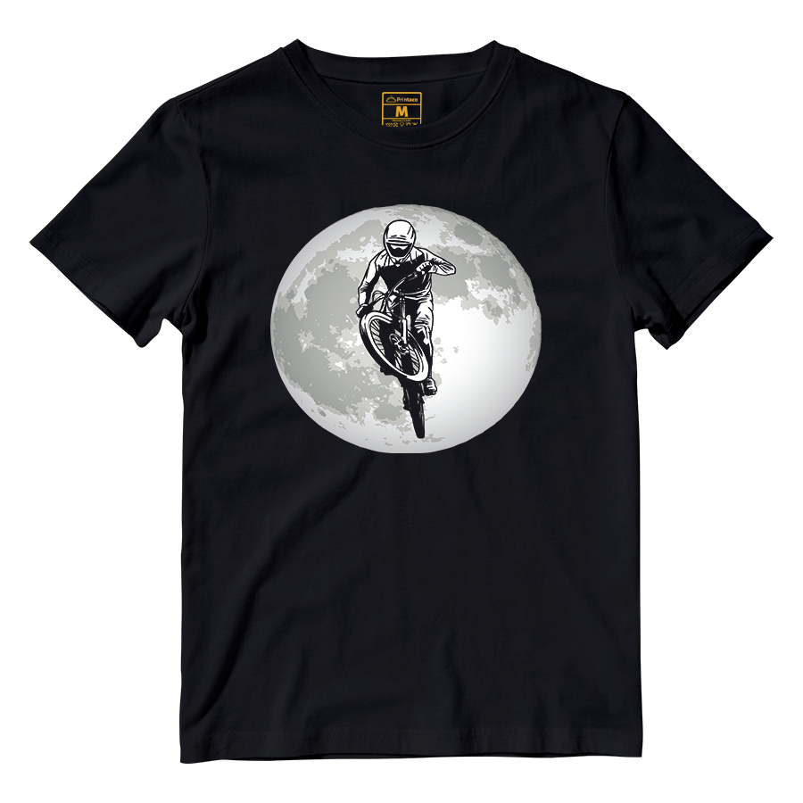 Cotton Shirt: Cyclist Moon