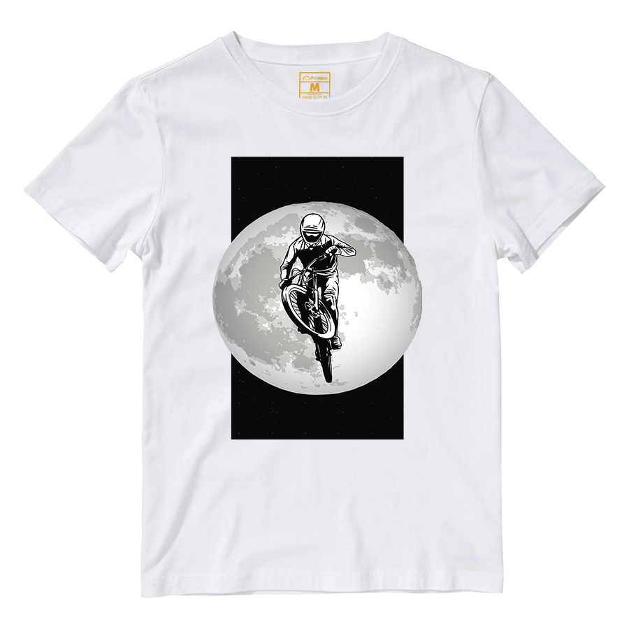 Cotton Shirt: Cyclist Moon