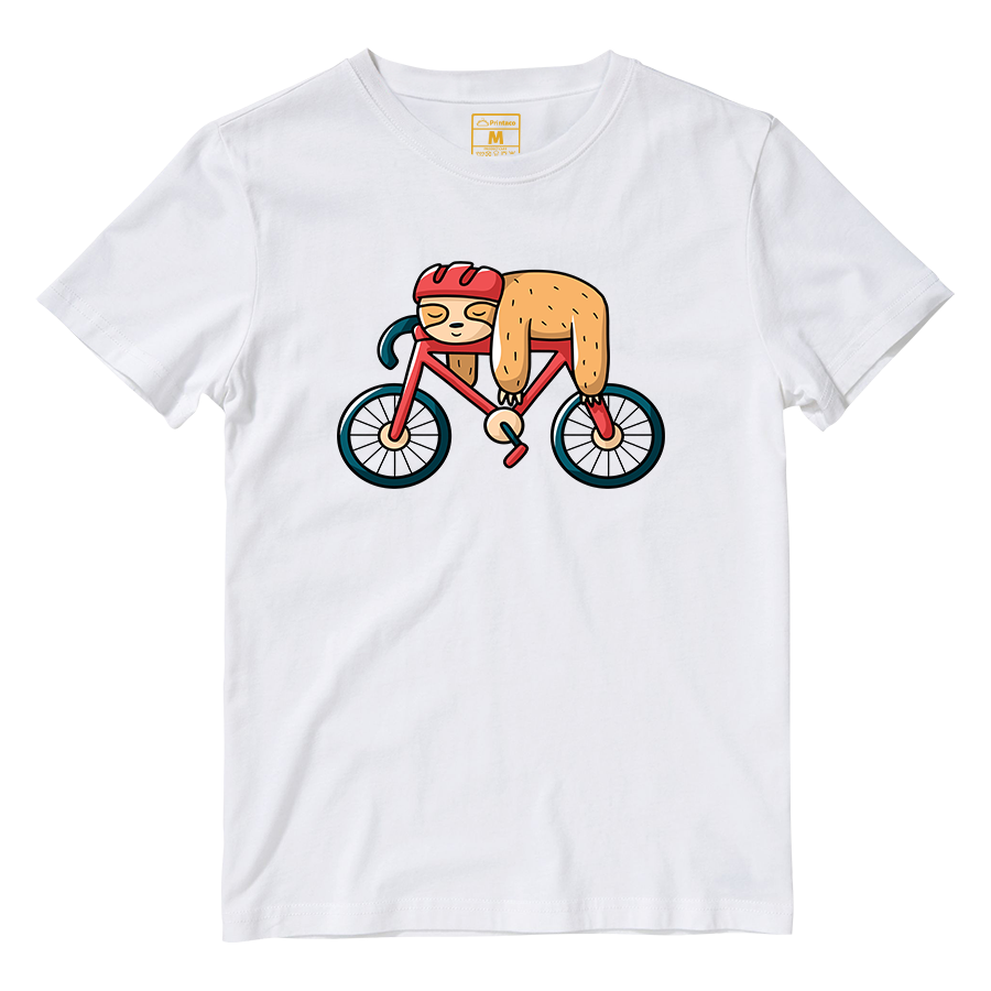 Cotton Shirt: Cyclist Sloth