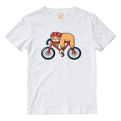 Cotton Shirt: Cyclist Sloth