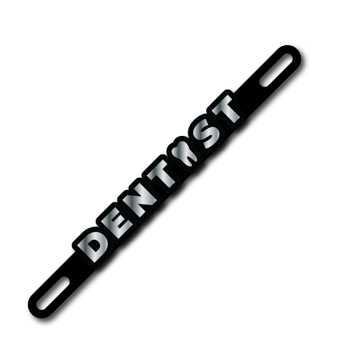Car Plate Badge: Dentist Version 2