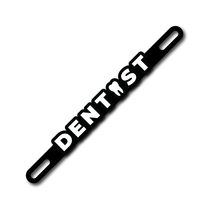 Car Plate Badge: Dentist Version 2