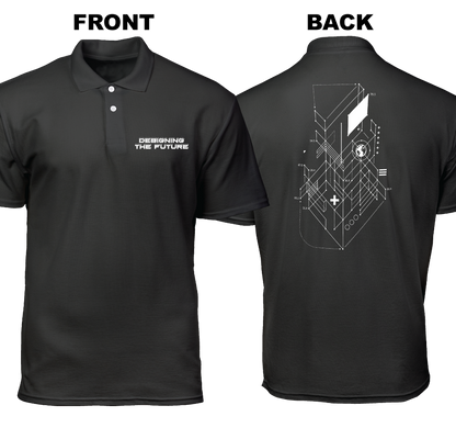 Cotton Polo Shirt: Designing The Future (Front and Back)