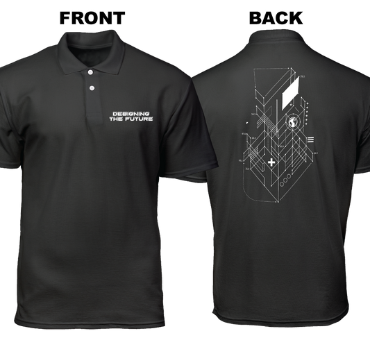Cotton Polo Shirt: Designing The Future (Front and Back)
