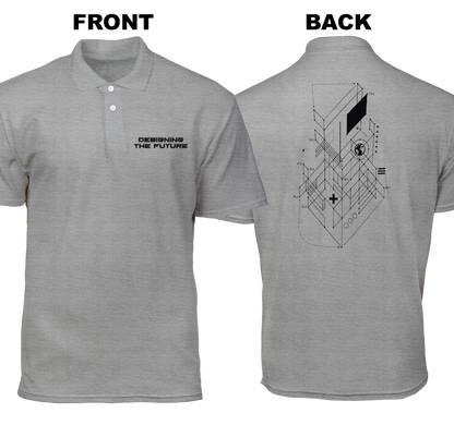 Cotton Polo Shirt: Designing The Future (Front and Back)