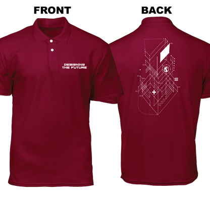 Cotton Polo Shirt: Designing The Future (Front and Back)