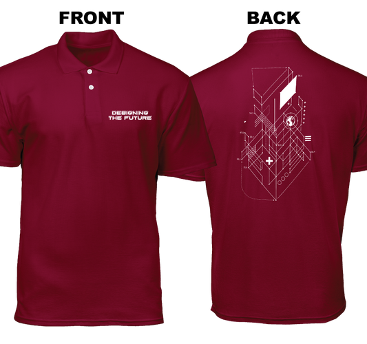 Cotton Polo Shirt: Designing The Future (Front and Back)