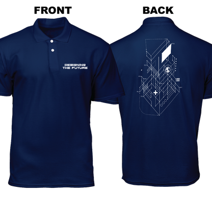 Cotton Polo Shirt: Designing The Future (Front and Back)