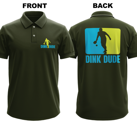 Drifit Polo Shirt: Dink Dude (Front & Back)