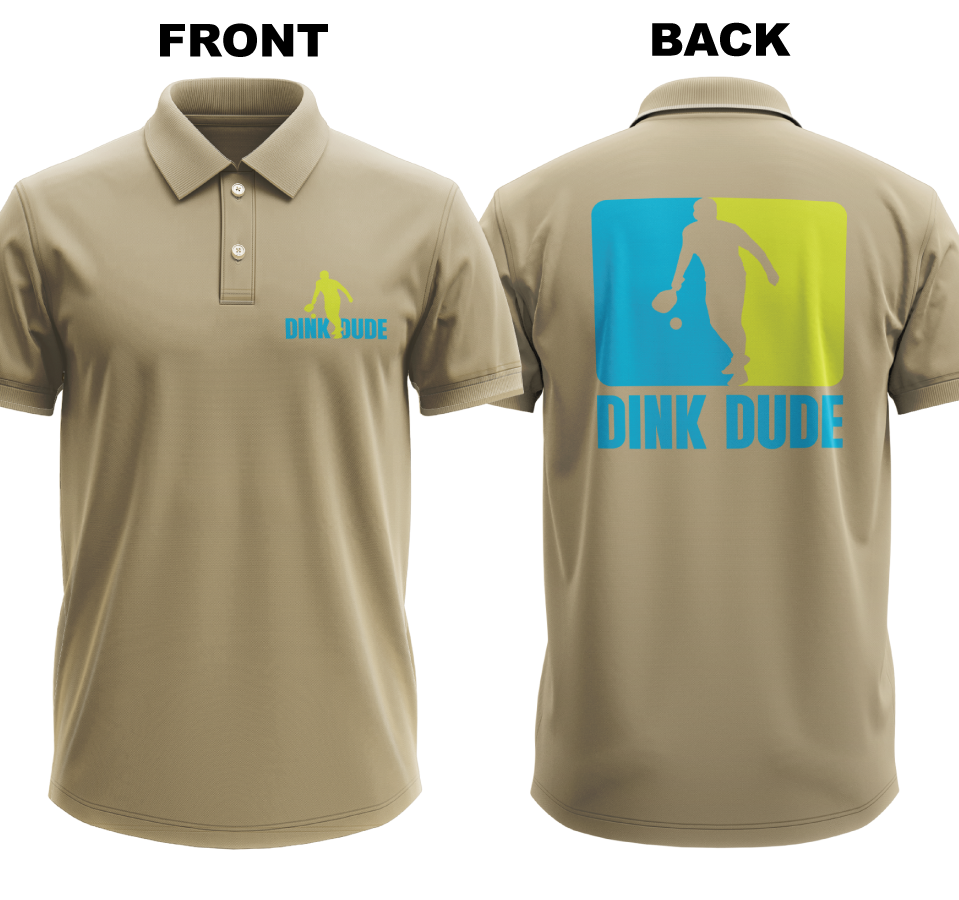 Drifit Polo Shirt: Dink Dude (Front & Back)