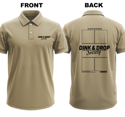 Drifit Polo Shirt: Dink and Drop Society (Front & Back)