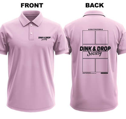Drifit Polo Shirt: Dink and Drop Society (Front & Back)