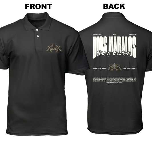 Cotton Polo Shirt: Dios Mabalos (Front and Back)