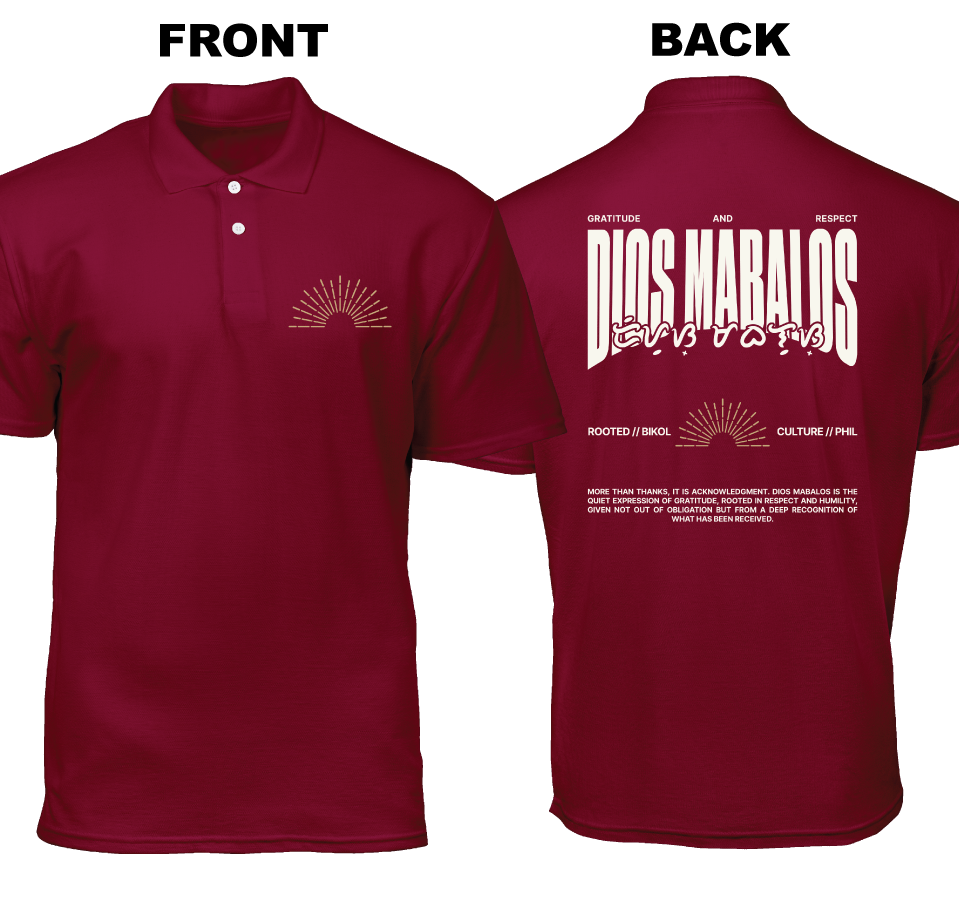 Cotton Polo Shirt: Dios Mabalos (Front and Back)