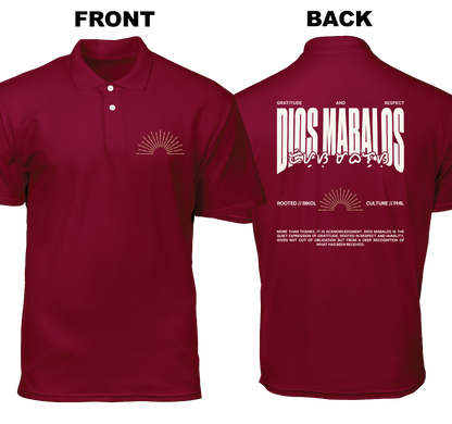 Cotton Polo Shirt: Dios Mabalos (Front and Back)