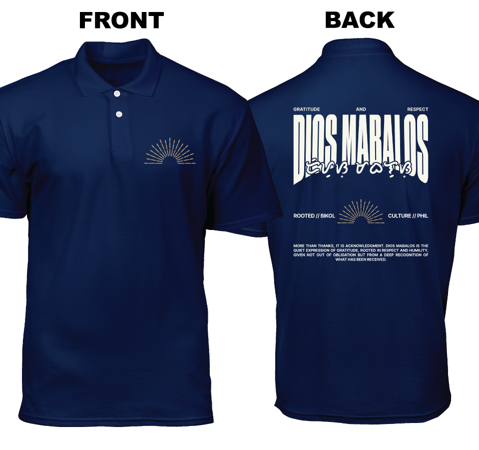 Cotton Polo Shirt: Dios Mabalos (Front and Back)