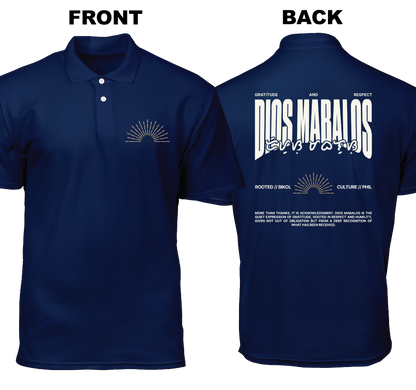 Cotton Polo Shirt: Dios Mabalos (Front and Back)