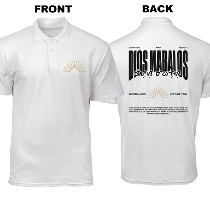 Cotton Polo Shirt: Dios Mabalos (Front and Back)