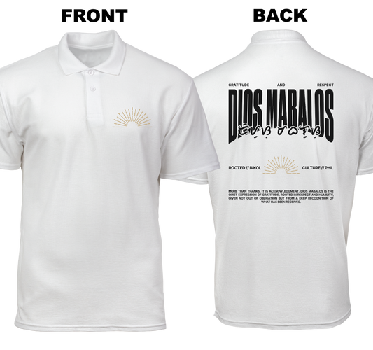 Cotton Polo Shirt: Dios Mabalos (Front and Back)