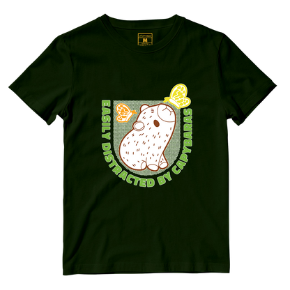 Cotton Shirt: Distracted Capy