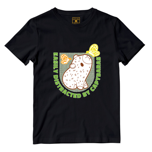 Cotton Shirt: Distracted Capy