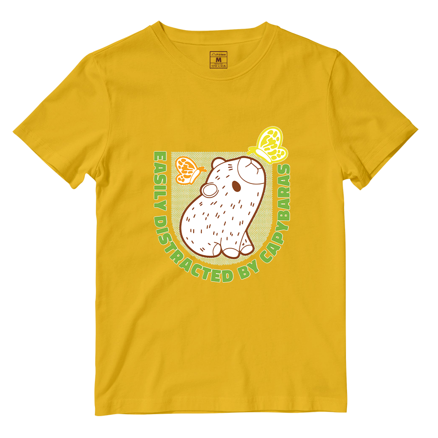 Cotton Shirt: Distracted Capy