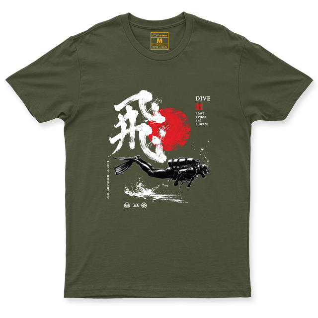 Drifit Shirt: Dive Red Moon