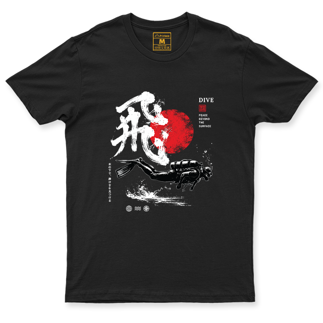 Drifit Shirt: Dive Red Moon