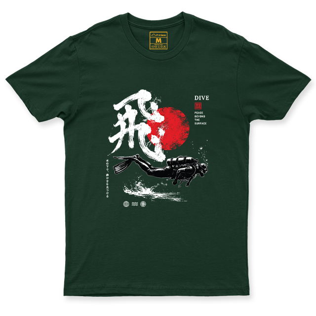 Drifit Shirt: Dive Red Moon