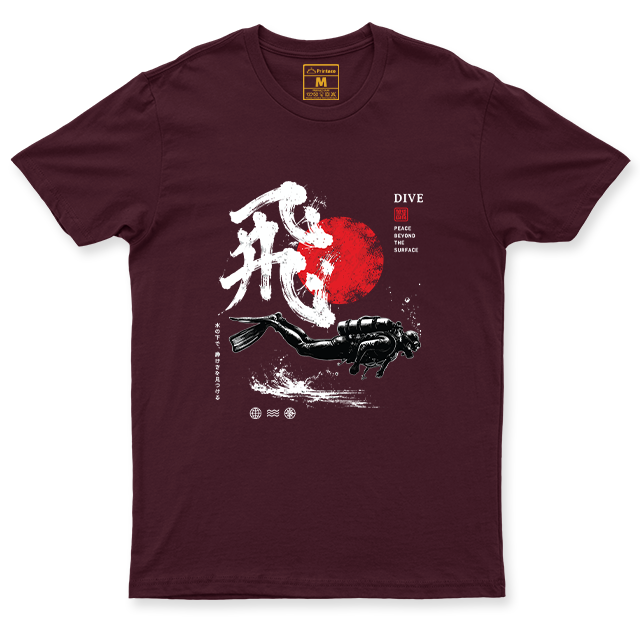 Drifit Shirt: Dive Red Moon