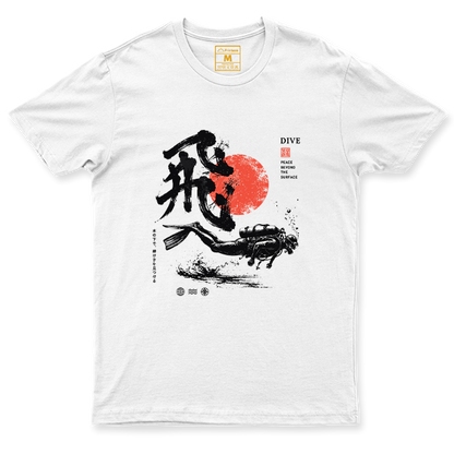 Drifit Shirt: Dive Red Moon