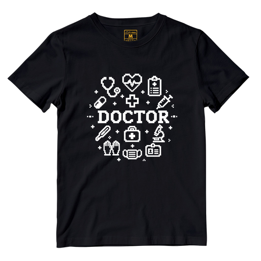 Cotton Shirt: Doctor Pixelated