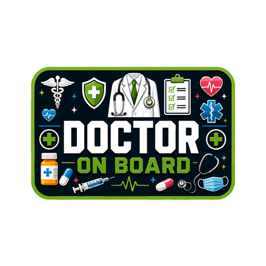 Car Badge: Doctor on Board Rectangle
