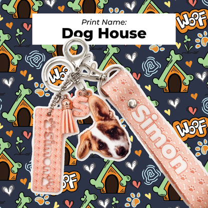Acrylic Pet Bag Charm: Dog Wristyard Set