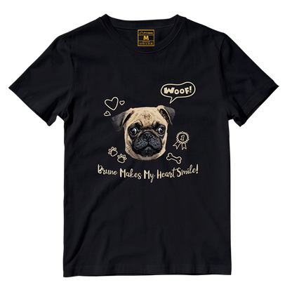 Cotton Shirt: Dog Makes My Heart Smile (Custom)