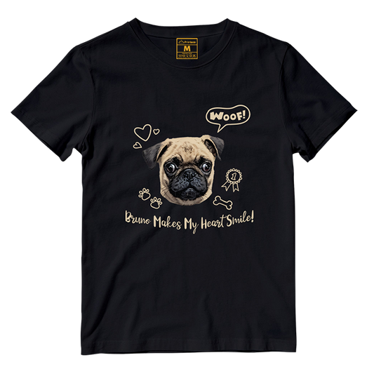 Cotton Shirt: Dog Makes My Heart Smile (Custom)