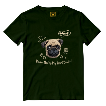 Cotton Shirt: Dog Makes My Heart Smile (Custom)