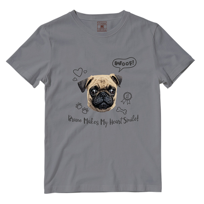 Cotton Shirt: Dog Makes My Heart Smile (Custom)