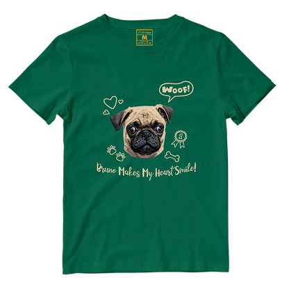 Cotton Shirt: Dog Makes My Heart Smile (Custom)
