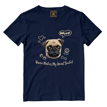 Cotton Shirt: Dog Makes My Heart Smile (Custom)