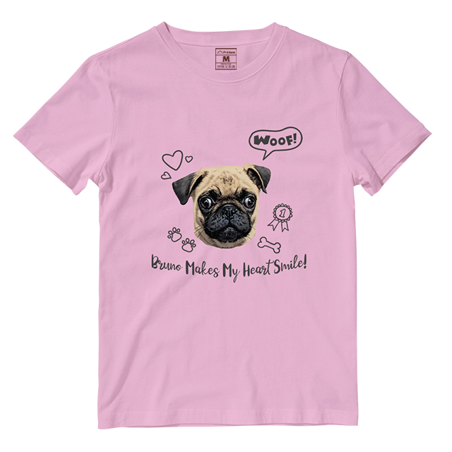 Cotton Shirt: Dog Makes My Heart Smile (Custom)