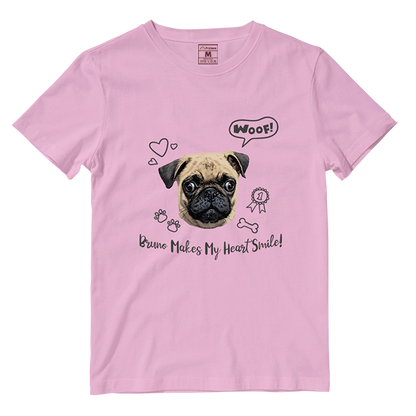 Cotton Shirt: Dog Makes My Heart Smile (Custom)