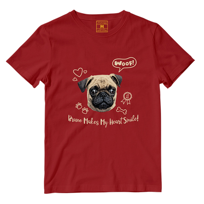 Cotton Shirt: Dog Makes My Heart Smile (Custom)