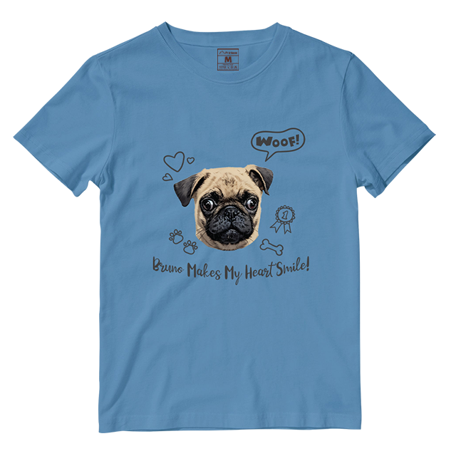 Cotton Shirt: Dog Makes My Heart Smile (Custom)