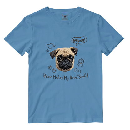 Cotton Shirt: Dog Makes My Heart Smile (Custom)