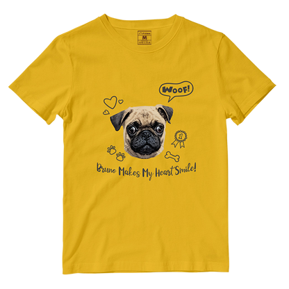 Cotton Shirt: Dog Makes My Heart Smile (Custom)