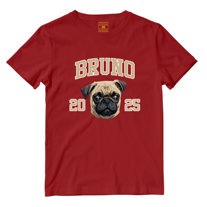 Cotton Shirt: Custom Varsity Dog
