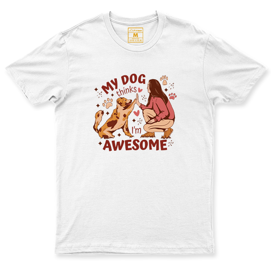 C.Spandex Shirt: Dogs Think Awesome