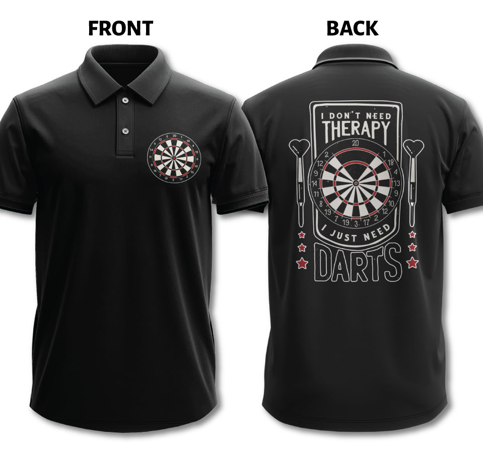 Drifit Polo Shirt: Don't Need Therapy (Front & Back)