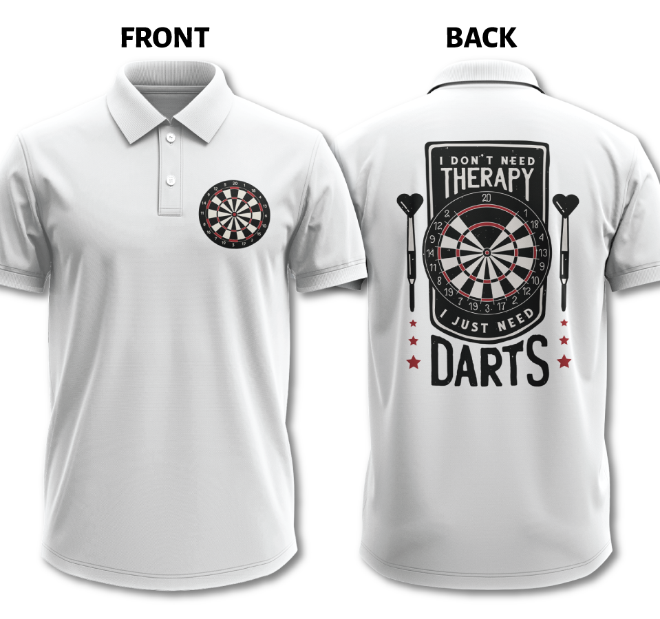 Drifit Polo Shirt: Don't Need Therapy (Front & Back)